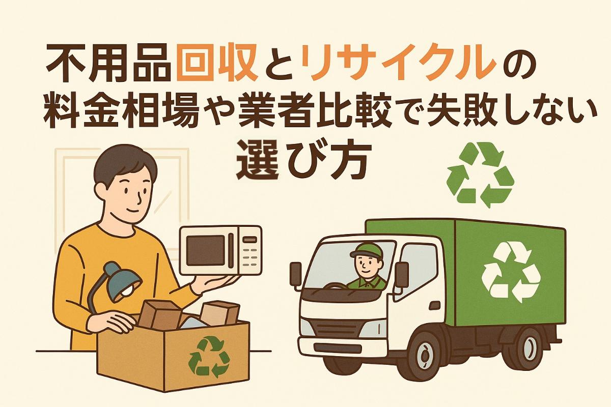 不用品回収とリサイクルの料金相場や業者比較で失敗しない選び方 | エコループ